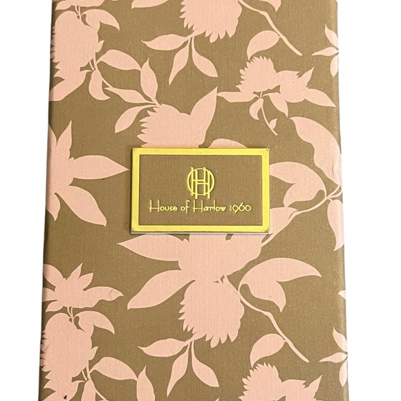 NEW House Of Harlow 1960 Gold Tone Leaf Faux Pearl Dangle Drop Baroque Earrings - Picture 6 of 7